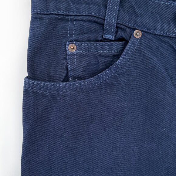 Vintage Levi's 550 Made in USA 90s Relaxed Fit Husky Dark Wash Blue Jeans sz 30 - Picture 3 of 7